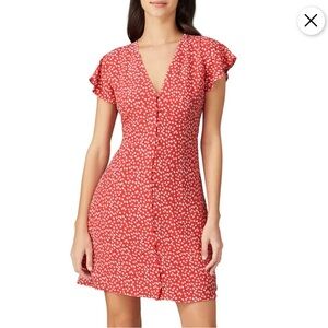 Rails Red Floral Helena Dress Sz Small